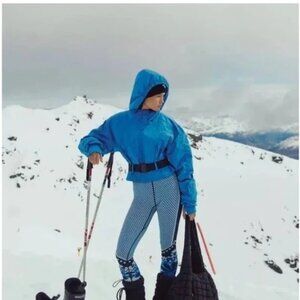 Free People Powder Vixen Ski Coat Womens M Winter 80s Snow Cozy Retro Chic